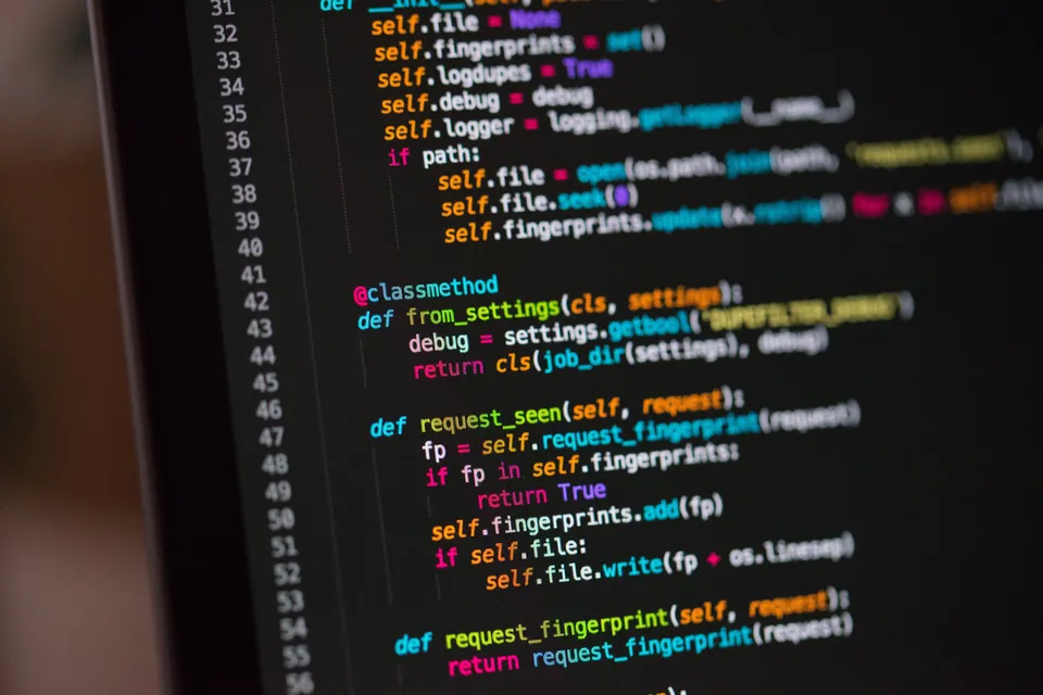 Close-up of code on a computer screen