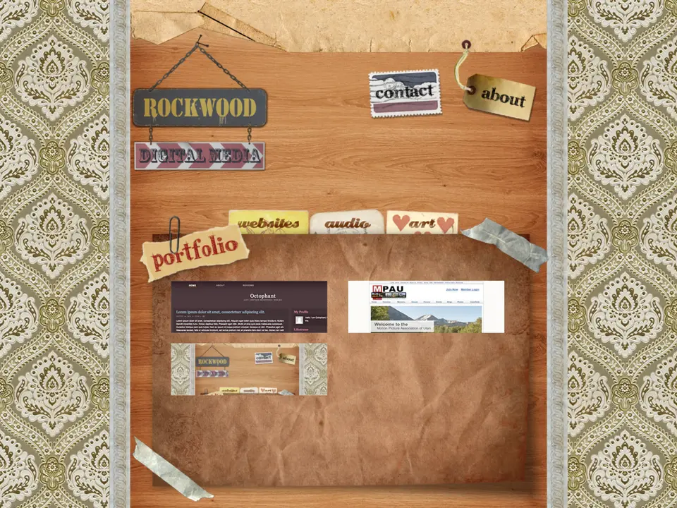 Screenshot of mikerockwood.com version 1