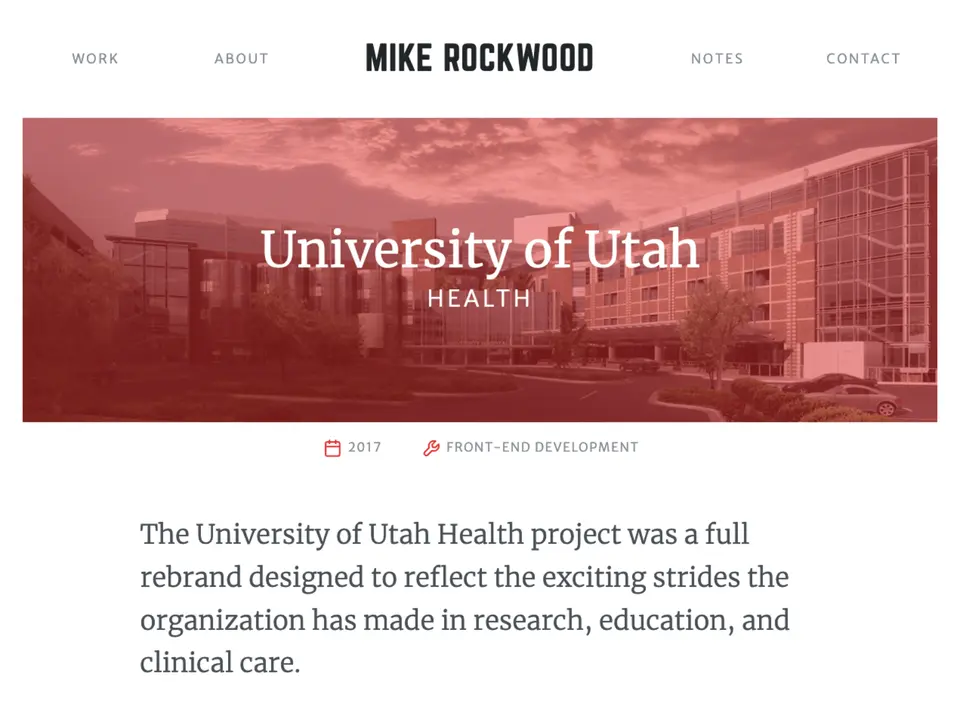 Screenshot of mikerockwood.com version 4